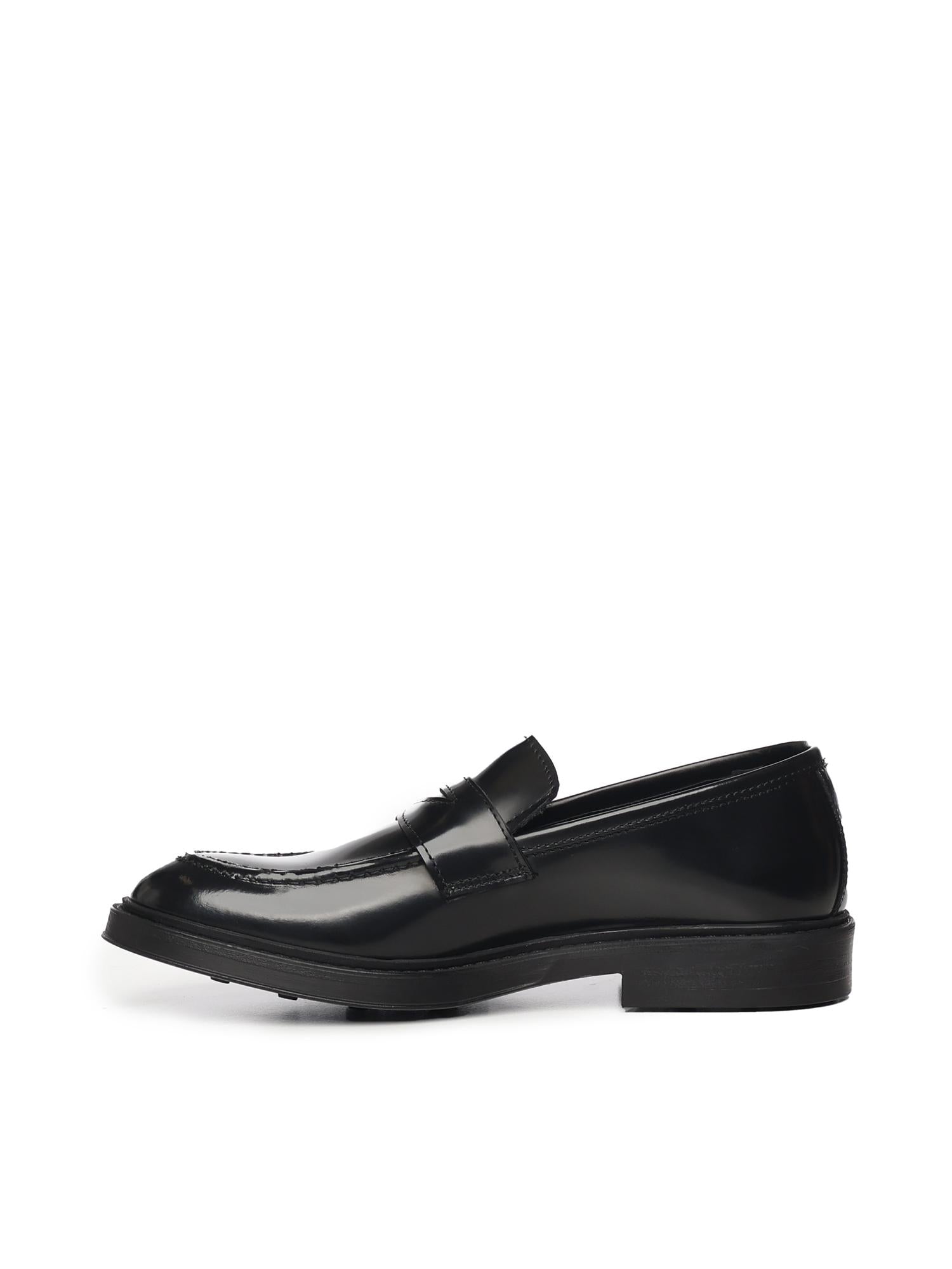 Mocassini Fred in pelle abrasivato<BR/> FRED ABRASIVATONERO GIULIANO GALIANO 