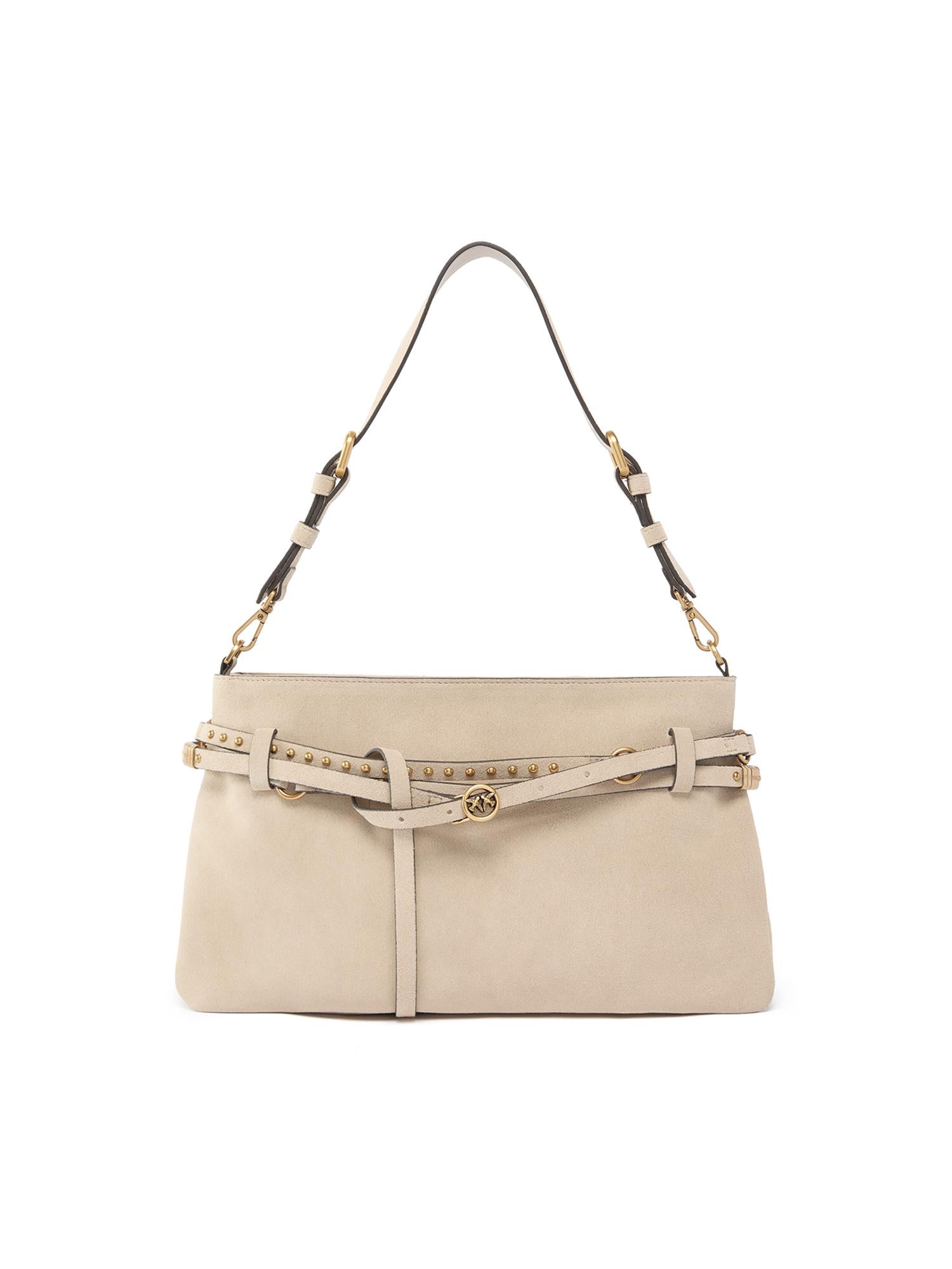 Borsa a spalla media Belt Bag in suede<BR/> 106176 A0F6C50Q PINKO 