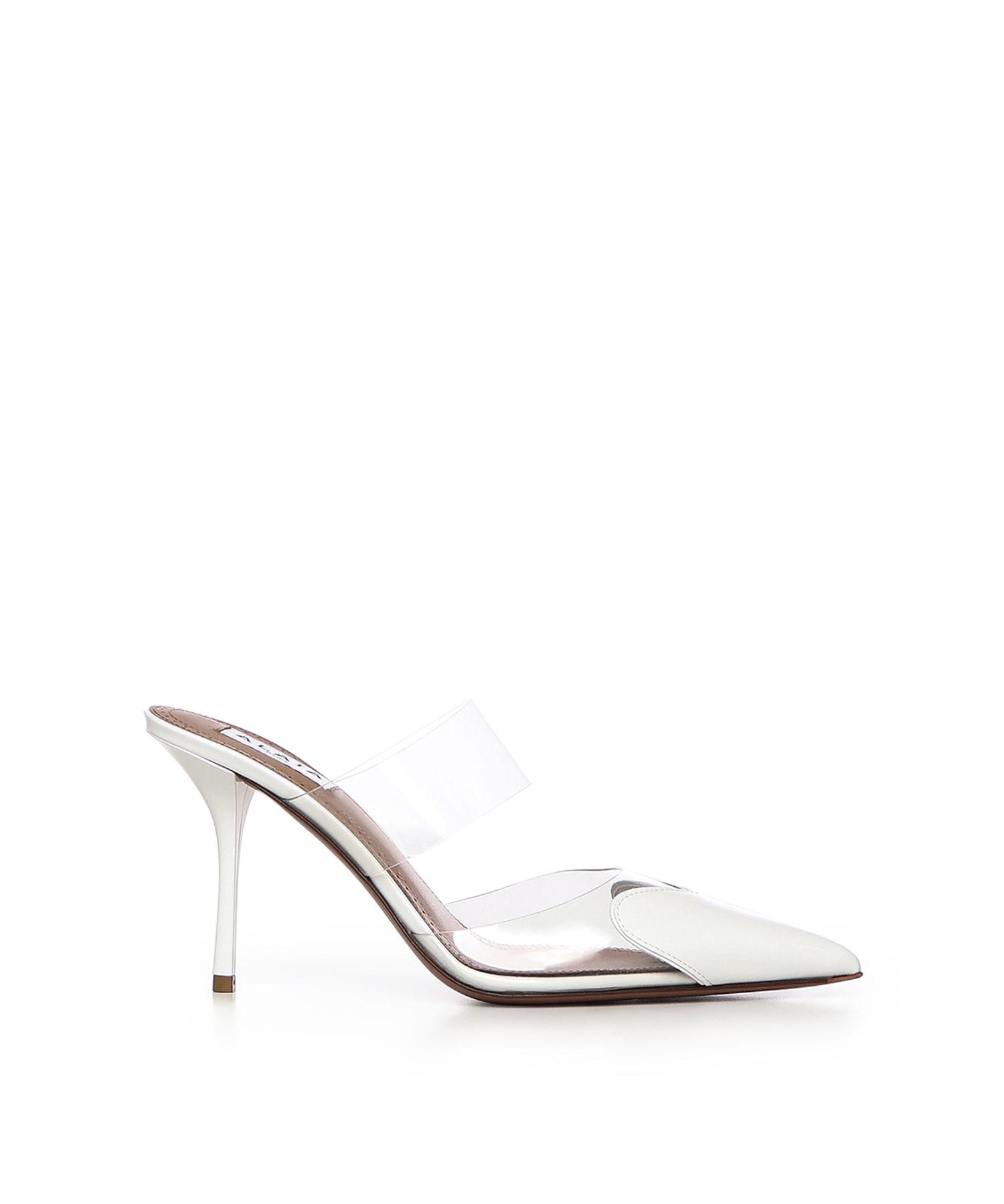 Mule Le Cœur in pelle verniciata AA3M053CK150 010 ALAIA 