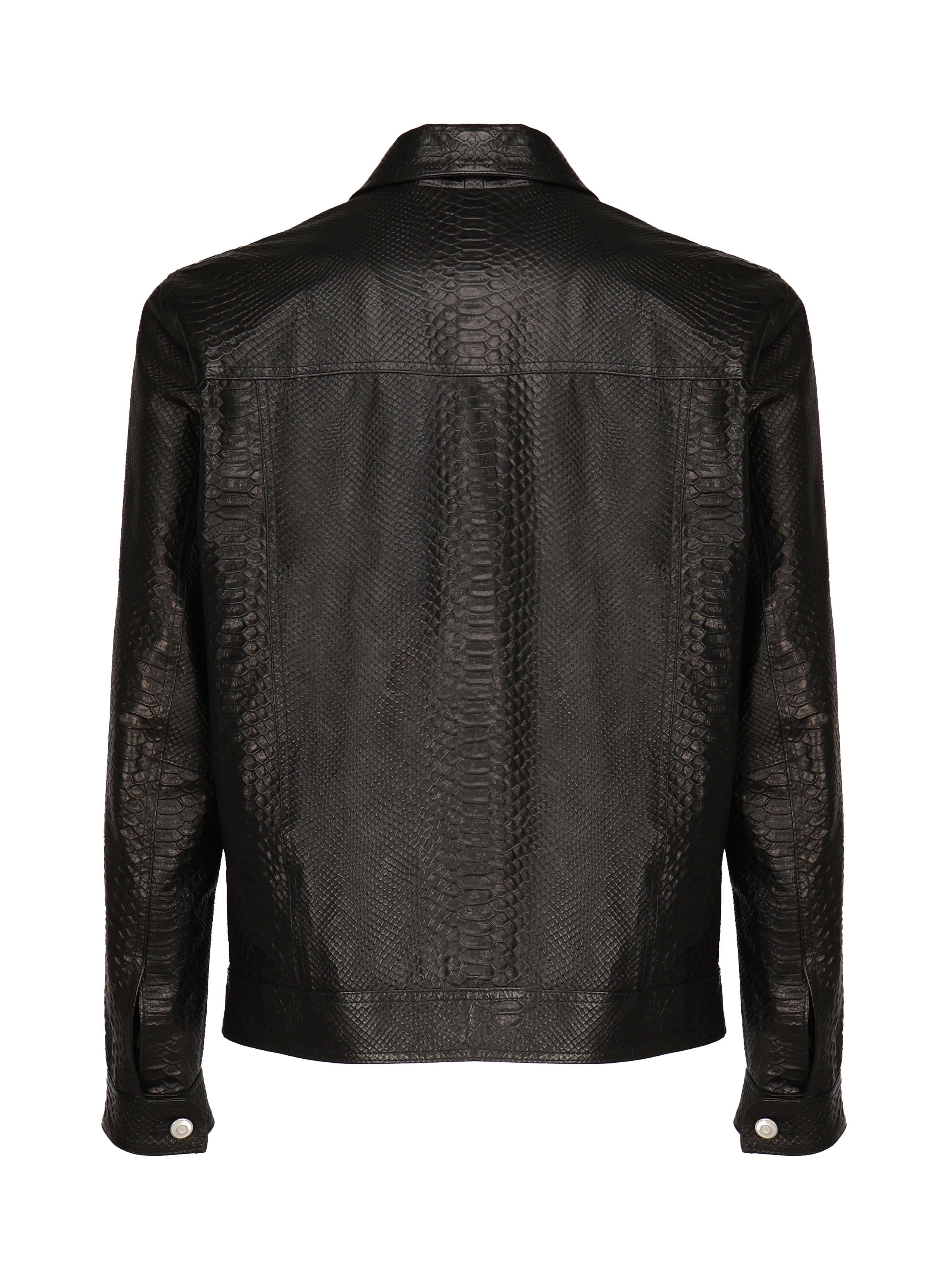 Giacca-camicia stampato pitone LONDON NSP GIULIANO GALIANO 