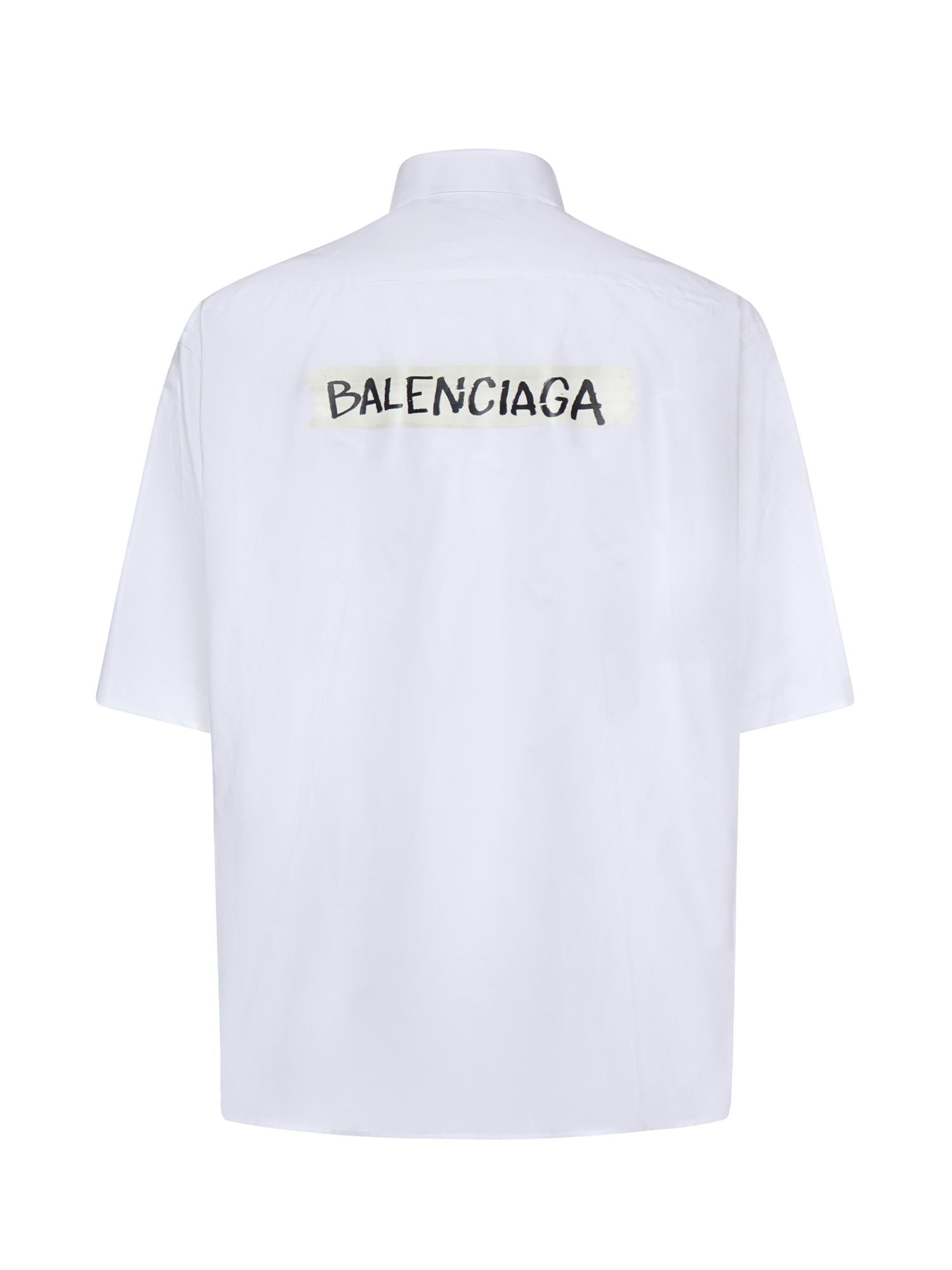 Camicia Masking Tape in popeline di cotone 857810 TRM289000 BALENCIAGA 