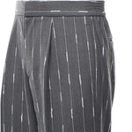 Pantaloni gessati con pinces PT005V3 GRY BONSAI 