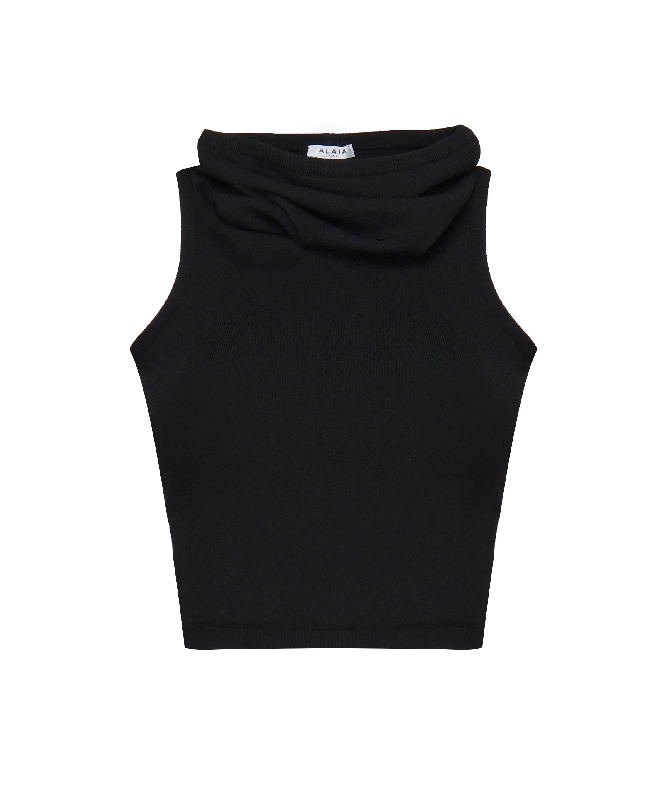 Top Con Cappuccio Nero AA9H10694M035 995 ALAIA 