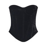Top bustier in velluto 115256 100 ROTATE 