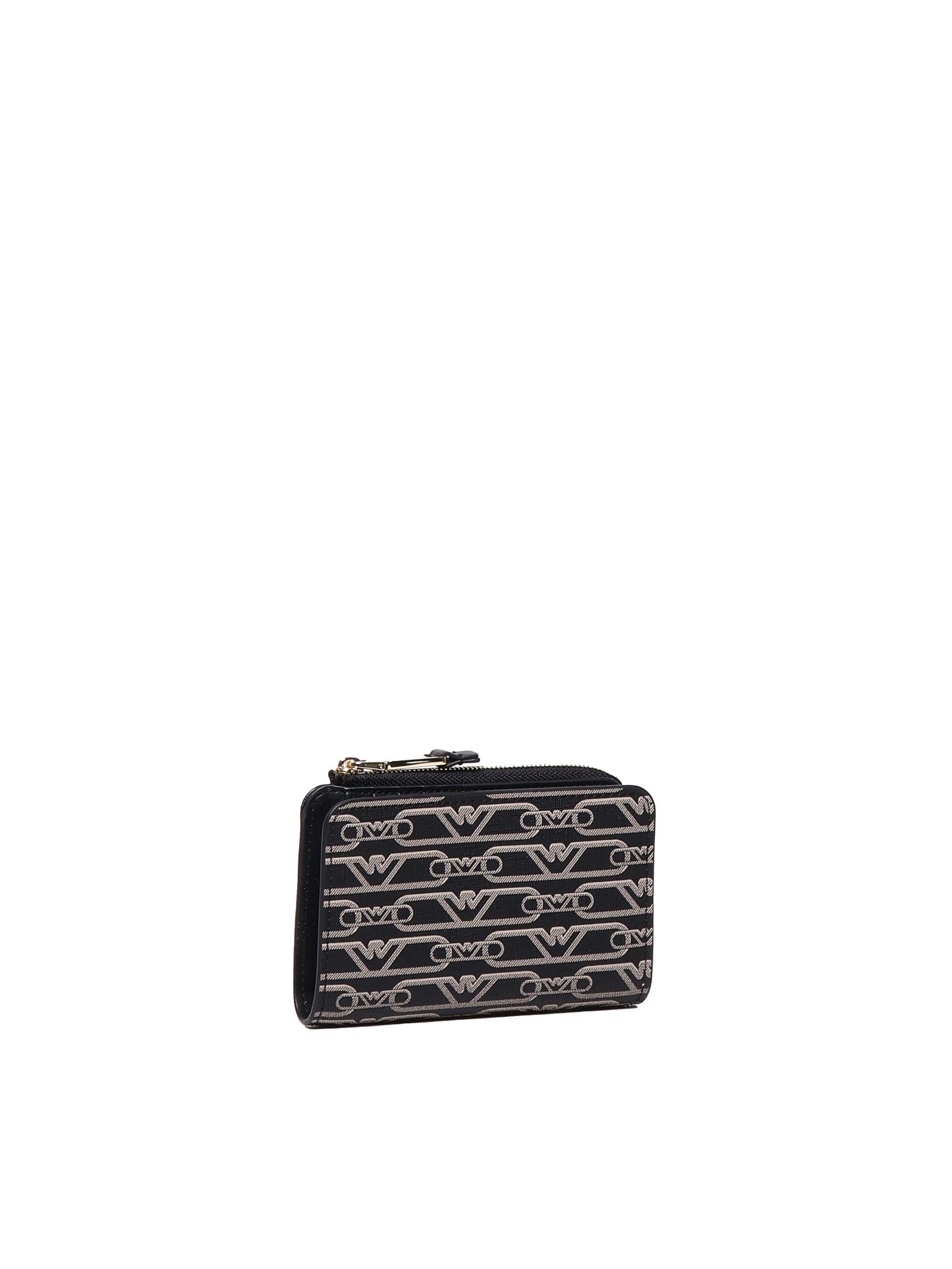 Portafoglio zip around in tessuto con logo jacquard EW000369 AF11951FC033 EMPORIO ARMANI 