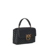 Borsa a mano media Love Bag Puff Chevron in nappa 100043 A0GKZ99Q PINKO 
