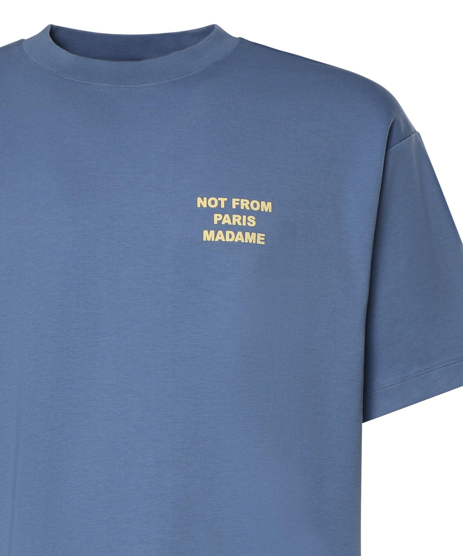 T-shirt Slogan in cotone<BR/> KTS203CO002 ATBL Drôle de Monsieur 
