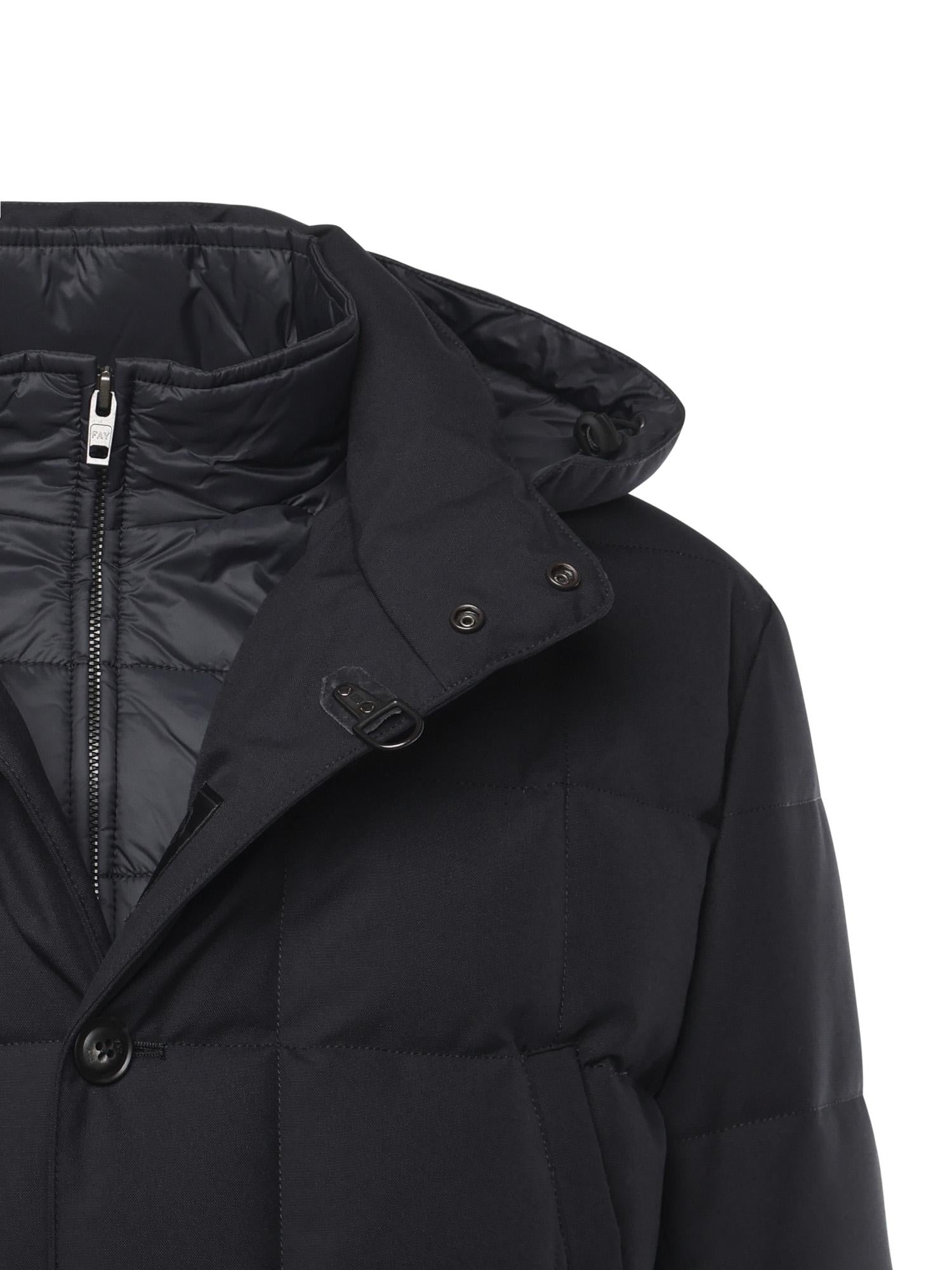 Caban imbottito in canvas mélange NAM36510480XOB U807 FAY 