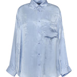 Camicia Cocoon Washed Crayon Allover in seta jacquard 850978 TTN105840 BALENCIAGA 