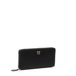 Portafoglio zip-around in pelle 100250 A0F1Z99Q PINKO 