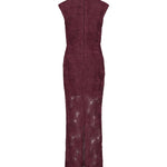 Abito lungo in mesh con stampa floreale 116273 741 ROTATE 