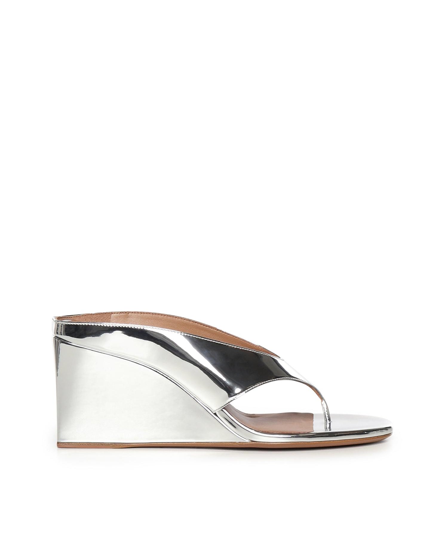 Mule infradito Cube in pelle specchiata AA3M105A047 090 ALAIA 