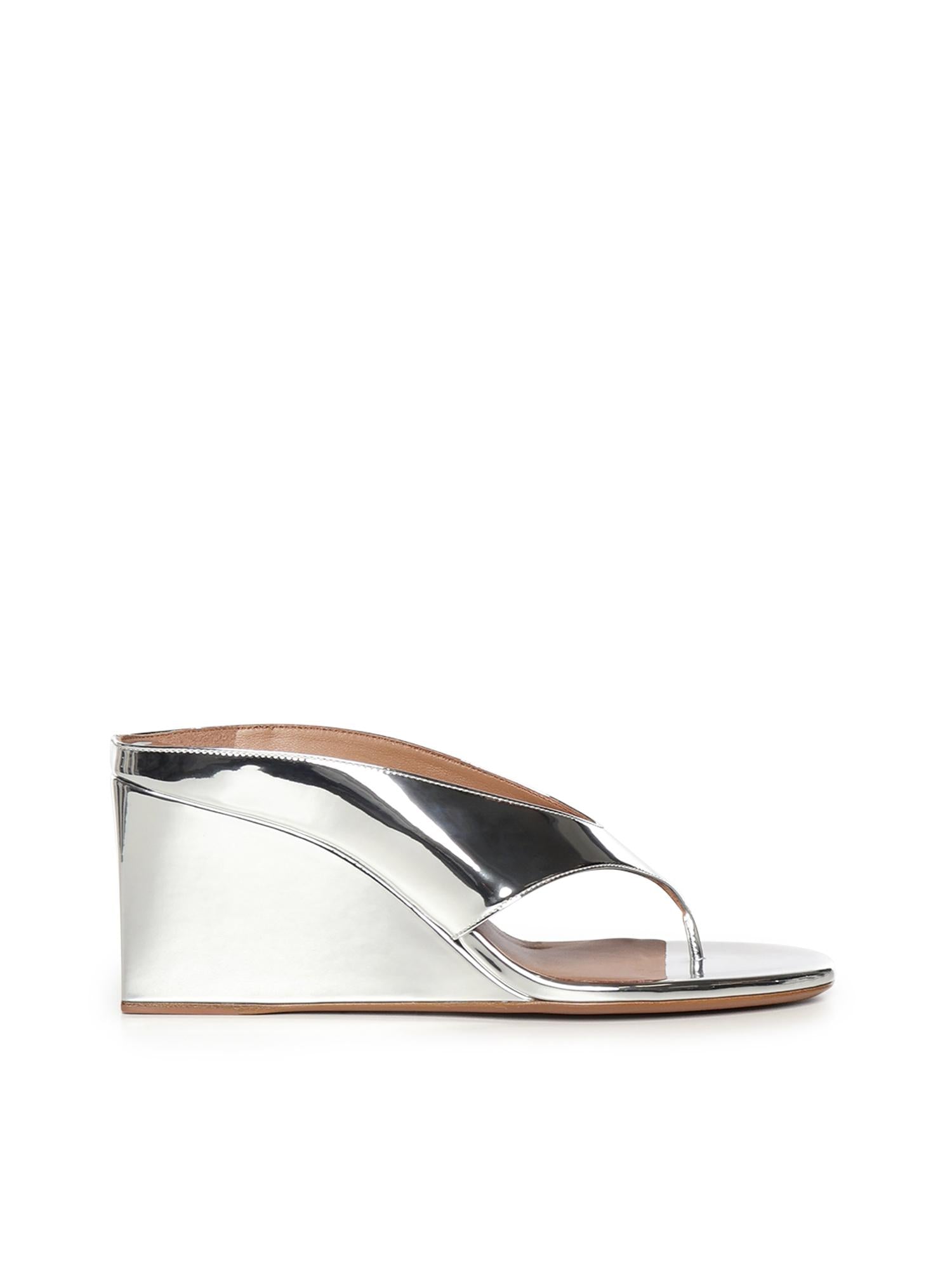 Mule infradito Cube in pelle specchiata AA3M105A047 090 ALAIA 