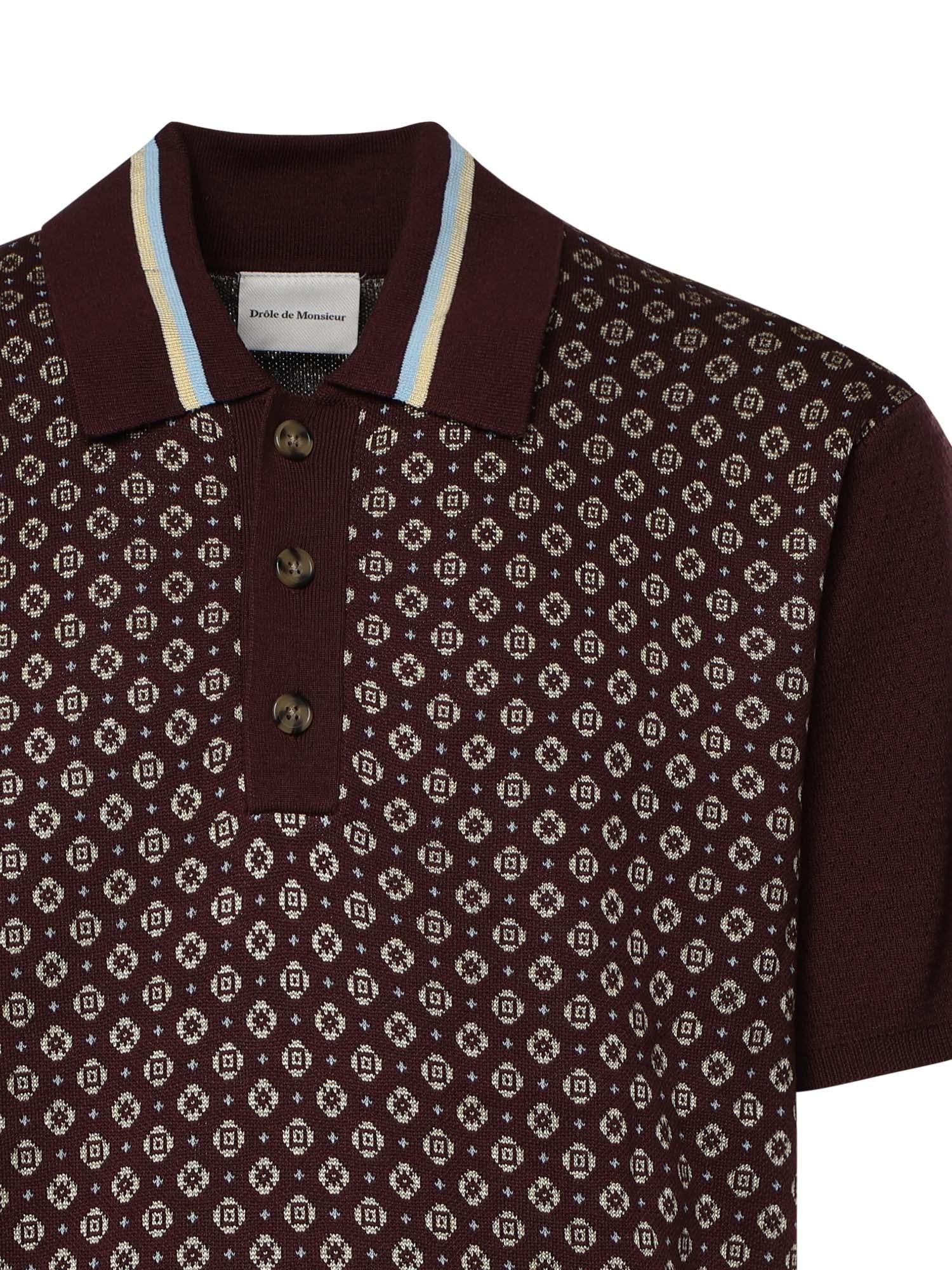 Polo in maglia jacquard KPO205CO261 DRD Drôle de Monsieur 