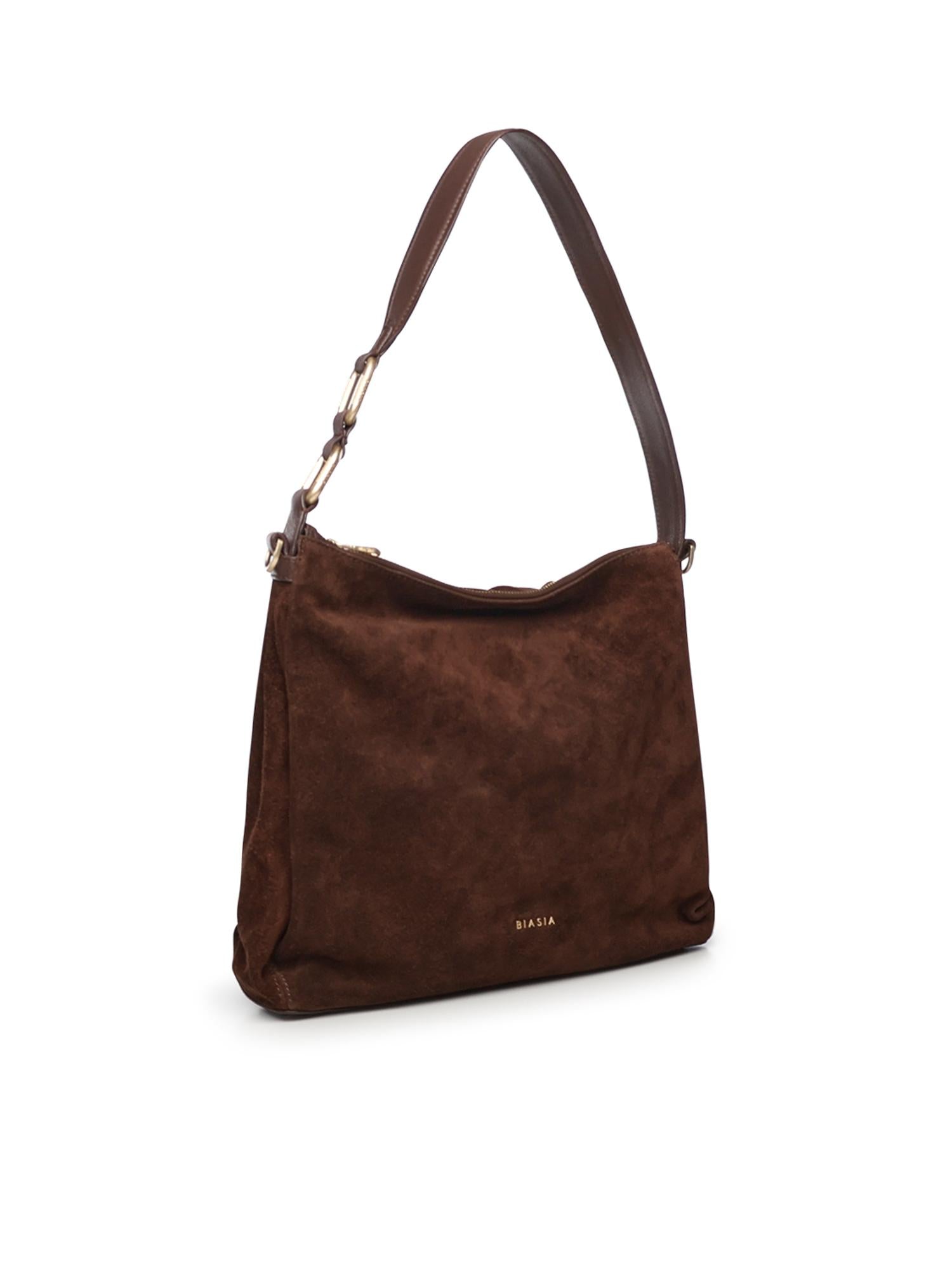 Borsa a spalla in camoscio BIBP9DP02C TESTA DI MORO BIASIA 