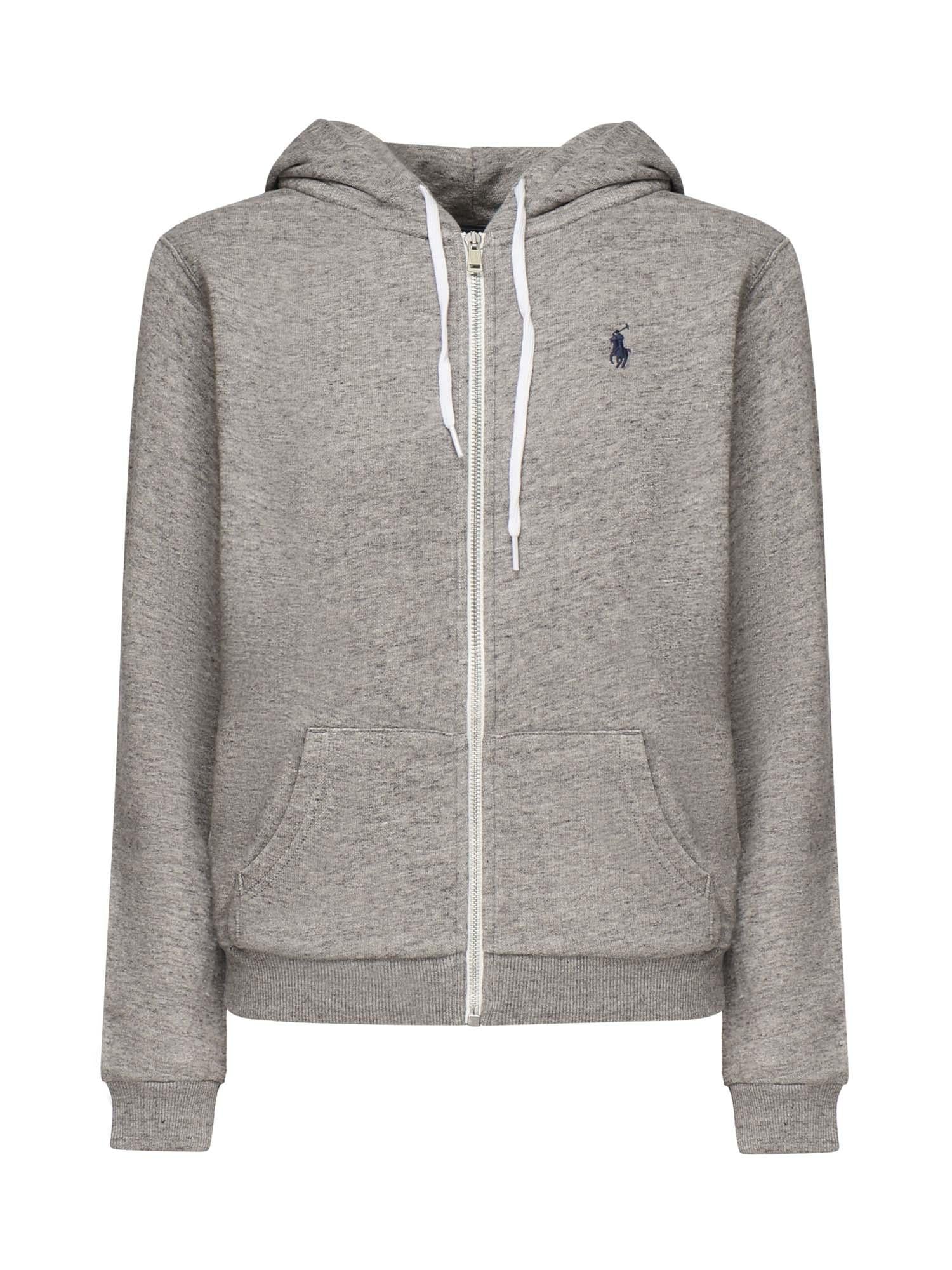 Felpa con zip e logo<BR/> 211935584 005 POLO RALPH LAUREN 