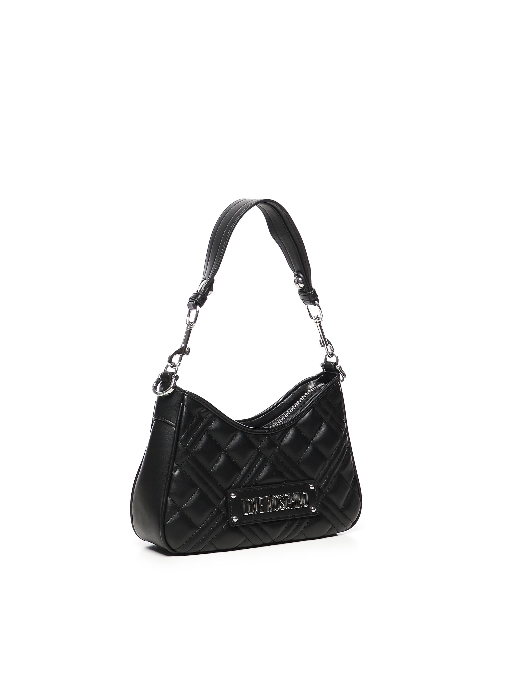 Borsa trapuntata con logo<BR/> JC4152PP1MLA0 00B LOVE MOSCHINO 