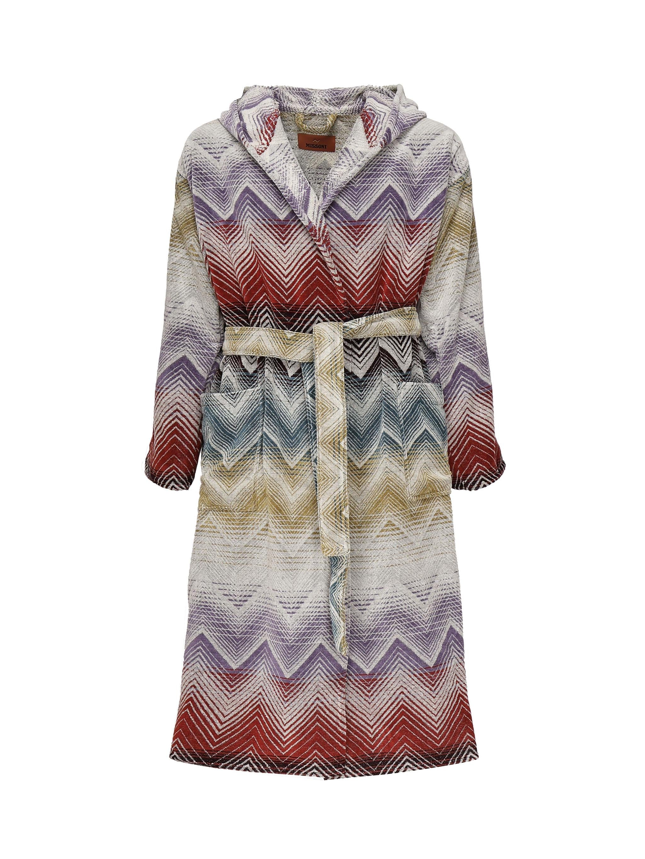 Accappatoio Chandler in spugna di cotone 1E3AC99105 100 MISSONI HOME 