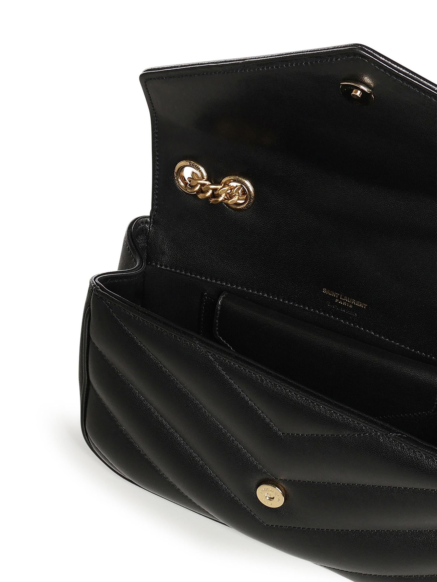 Borsa Loulou small in pelle di agnello trapuntata 801437 AAEAX1000 SAINT LAURENT 