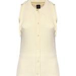 Top con nodo a bandana e bottoni 106315 A347C04 PINKO 