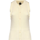 Top con nodo a bandana e bottoni 106315 A347C04 PINKO 