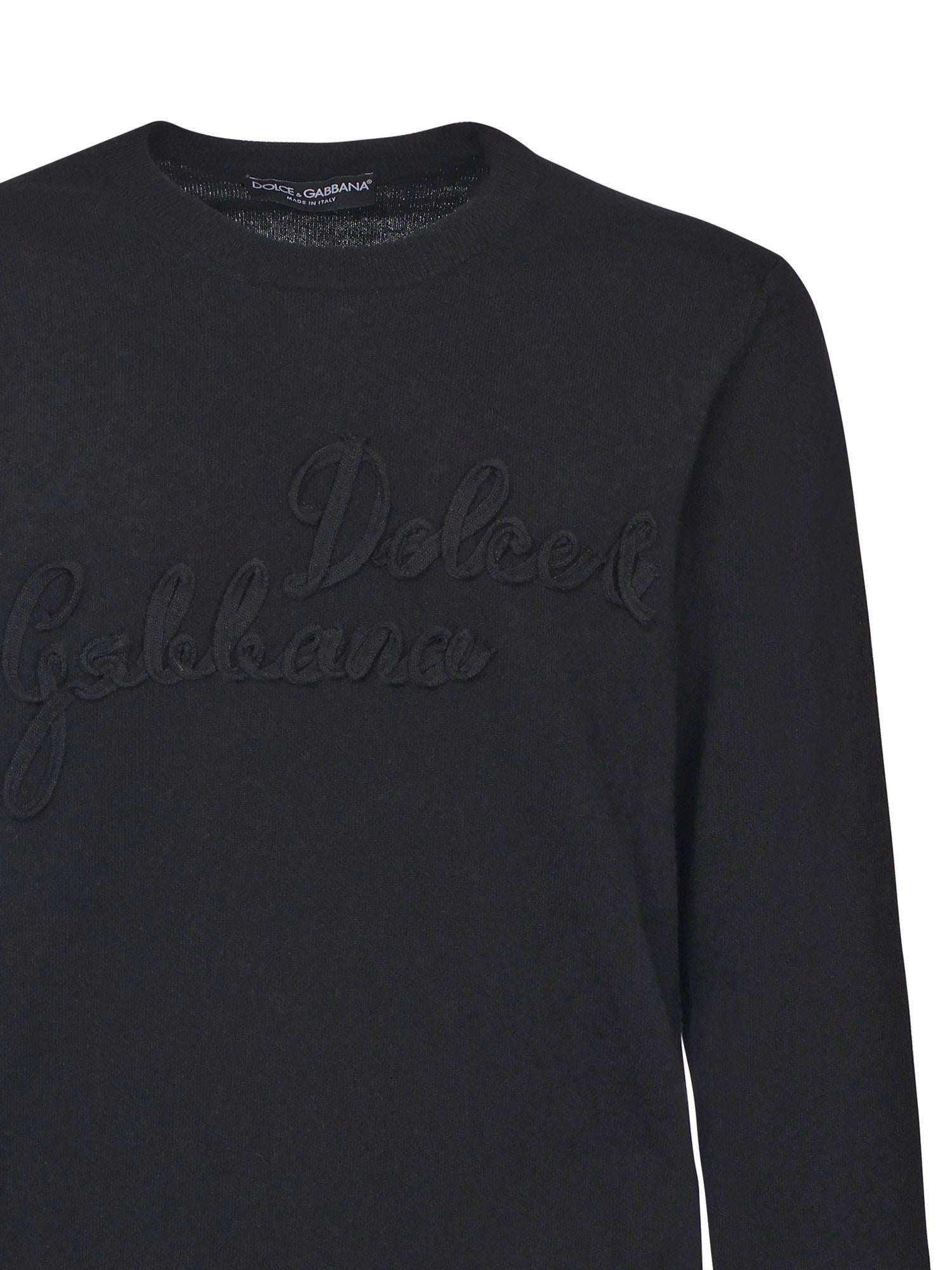 Pullover in lana con logo GXX01Z JDVDEN0000 DOLCE & GABBANA 