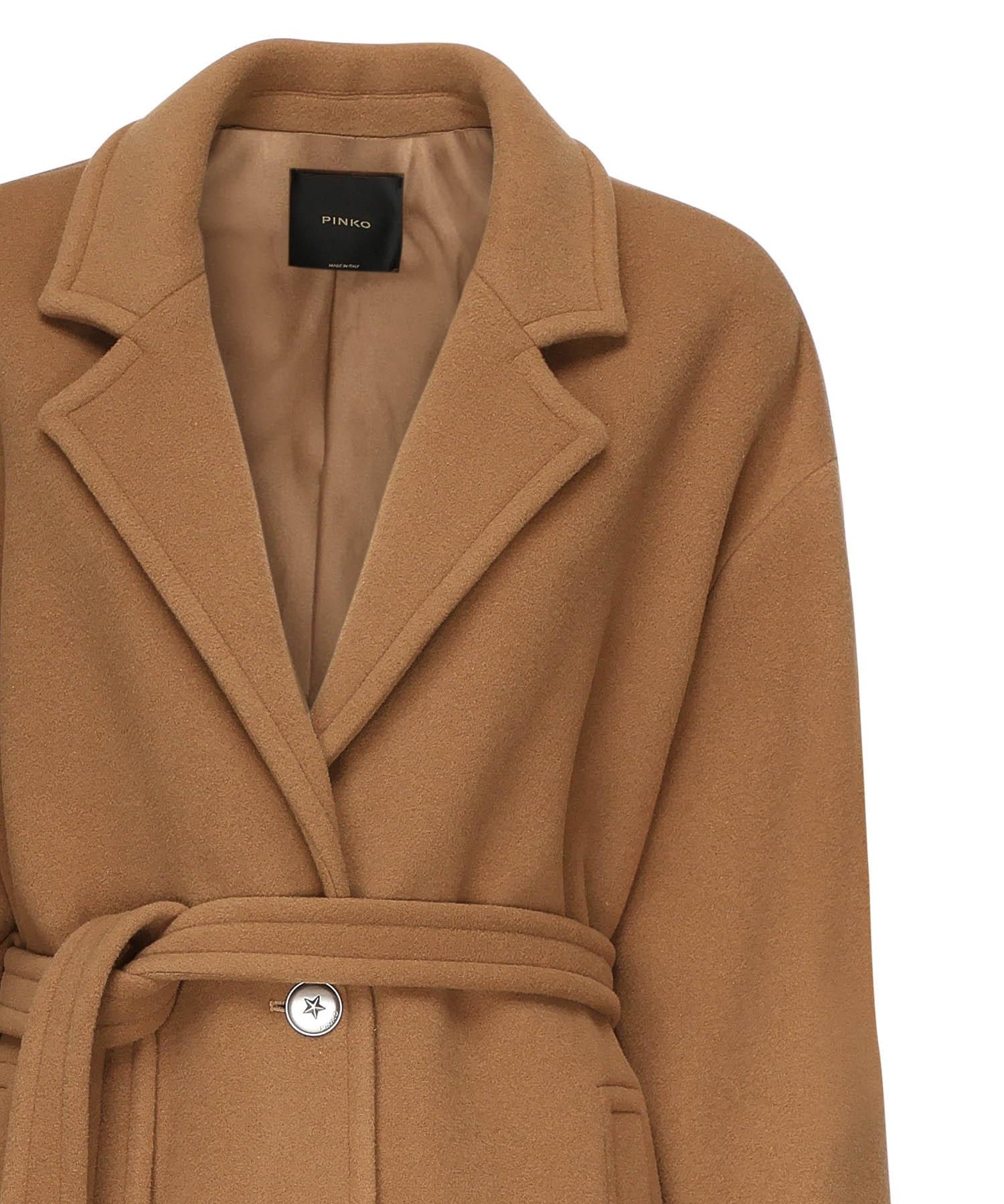 Cappotto monopetto in misto lana 105685 A2SML33 PINKO 