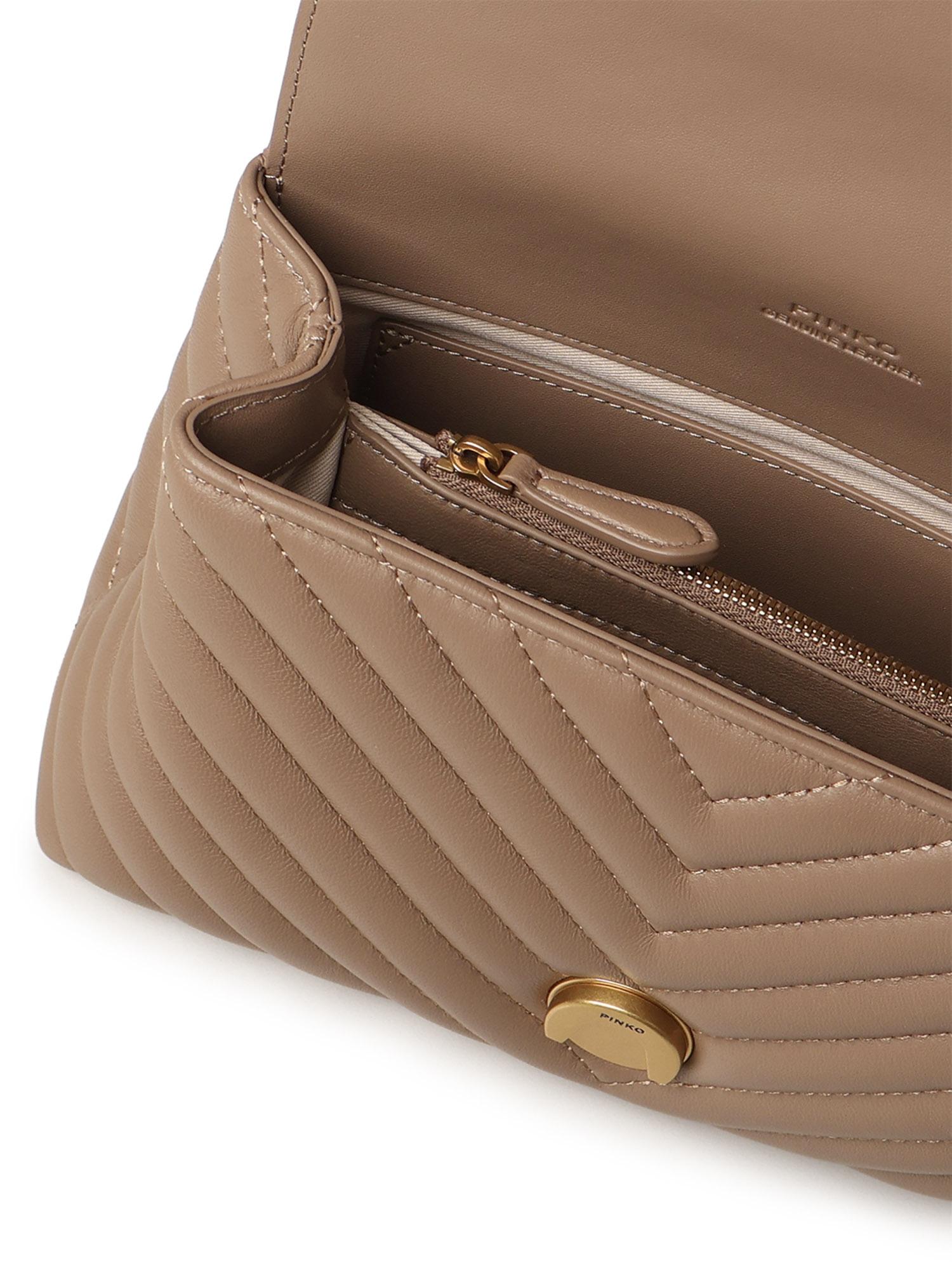Borsa a mano piccola Love Bag Puff in nappa matelassé 100044 A0GKD01Q PINKO 