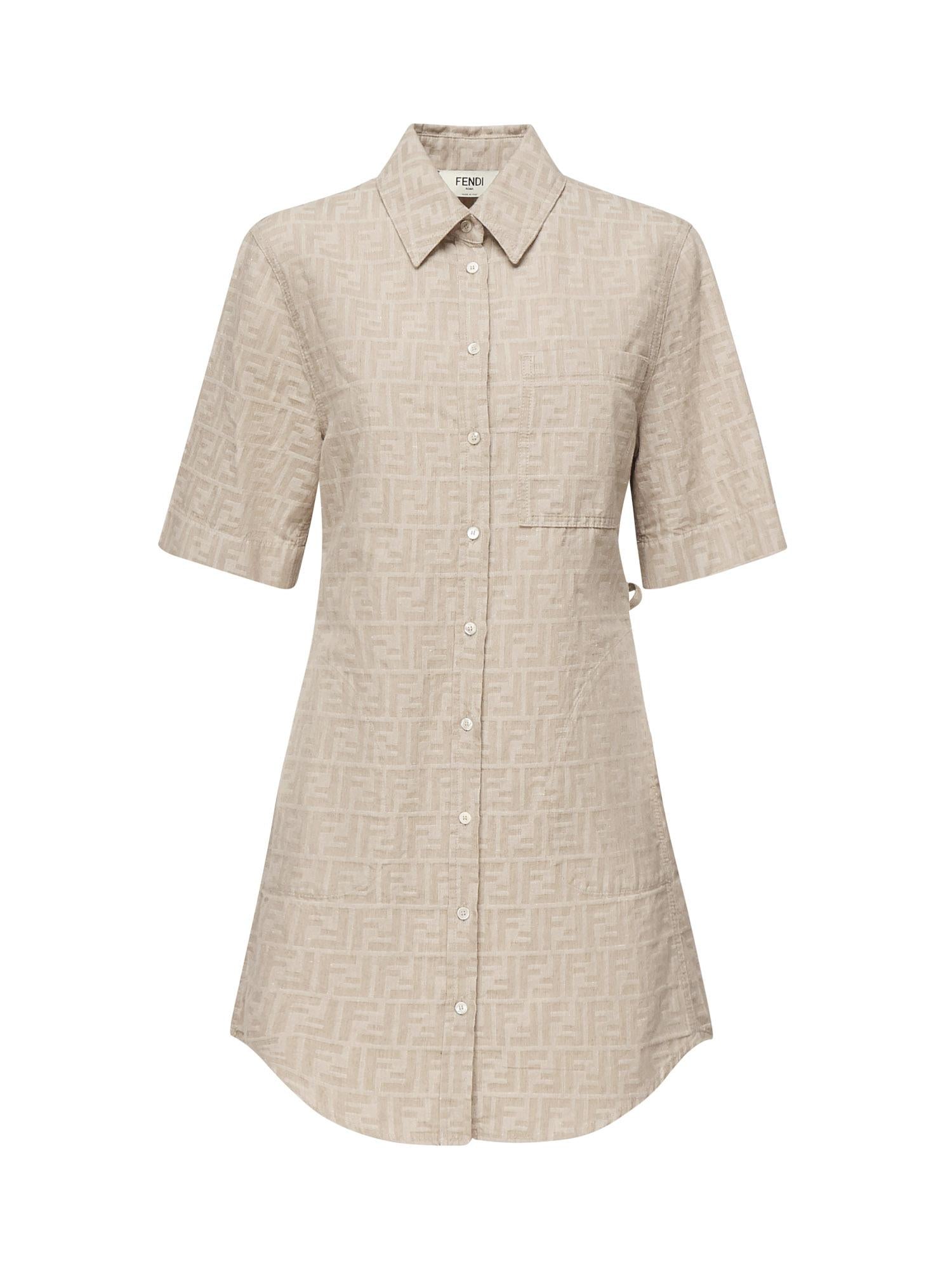 Abito in chambray FF jacquard FLD562 ASMFF1SAZ FENDI 