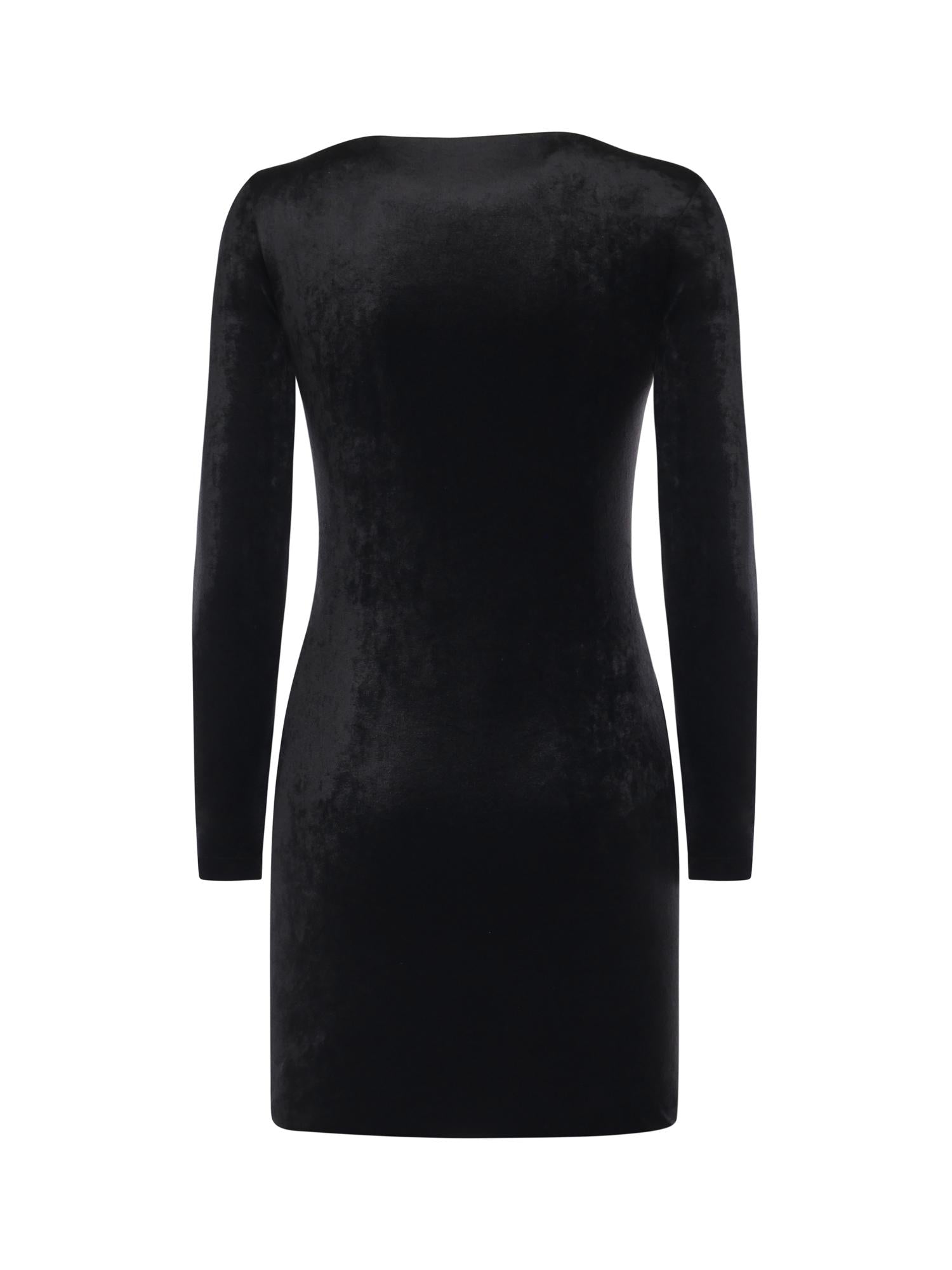 Abito scollo a cuore in jersey di velluto 857335 TTV071000 BALENCIAGA 