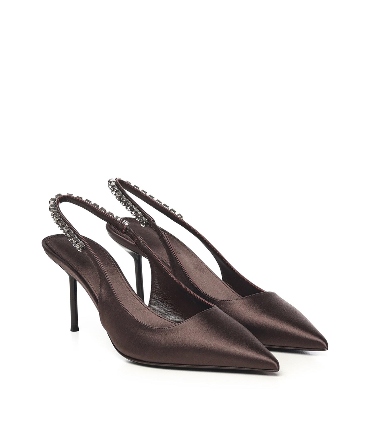 Slingback Lidia in raso PX1764XSTCR EBANO GREY DIAMOND PARIS TEXAS 