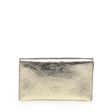 Bustina in pelle metallizzata con logo 105347 A2OTZZLQ PINKO 