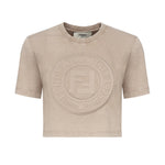T-shirt cropped con logo<BR/> FS9715 ASNIF1RX7 FENDI 