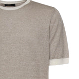 T-shirt in lino e cotone NMMC1522420WYK 09I1 FAY 