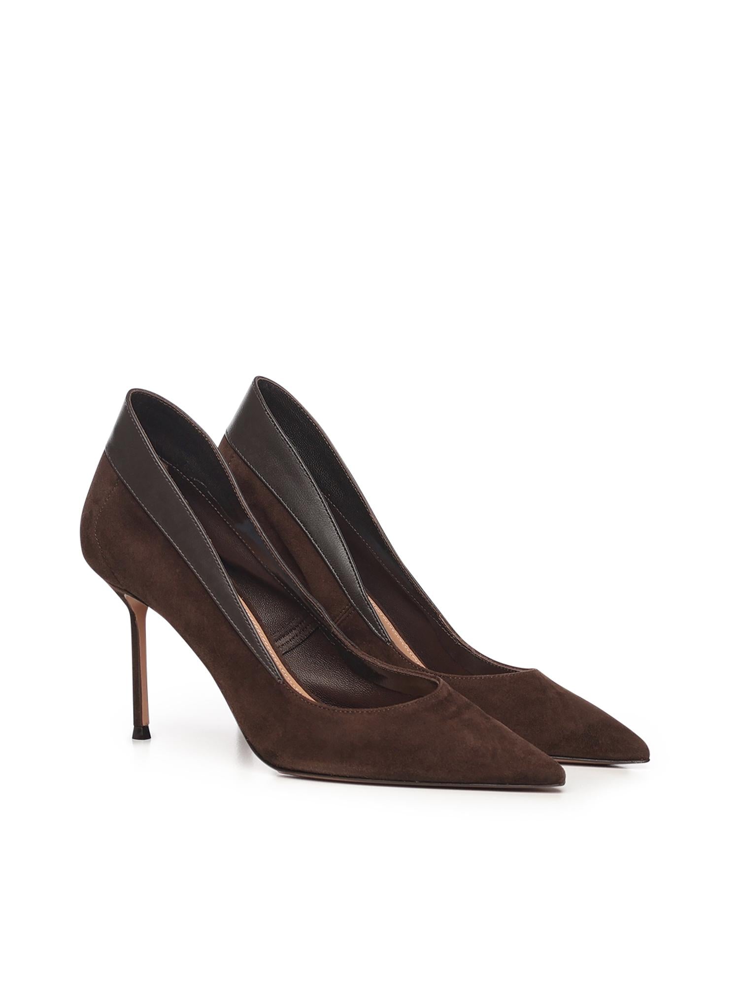 Pumps Guanto in suede<BR/> GTOMIDP0 SAAESP AQUAZZURA 