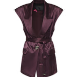 Giacca smanicata in satin 106585 A1Y5R57 PINKO 