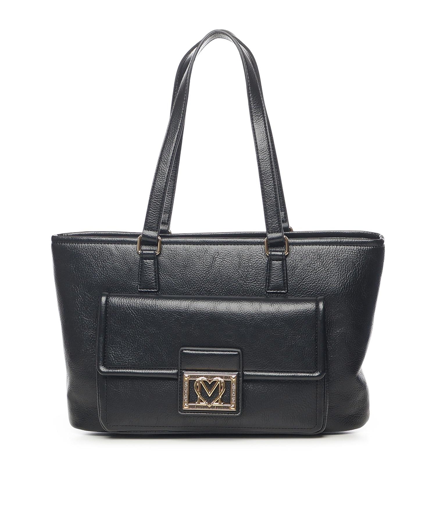Shopper con placca logata JC4087PP1NLI0 000 LOVE MOSCHINO 