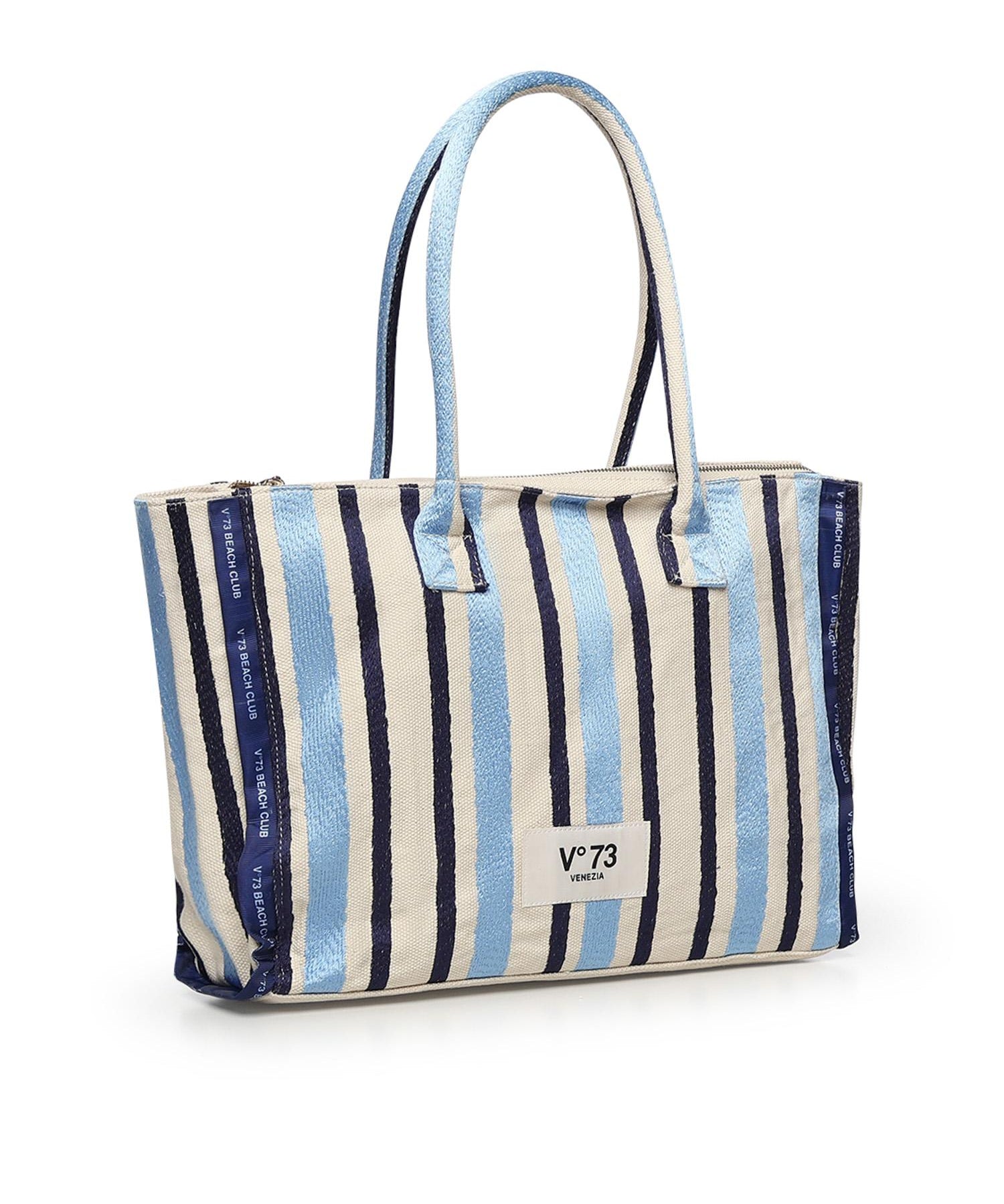 Borsa shopping con logo 73BS9MV01R ILENEAZZURRO/MULTICOLOR V° 73 