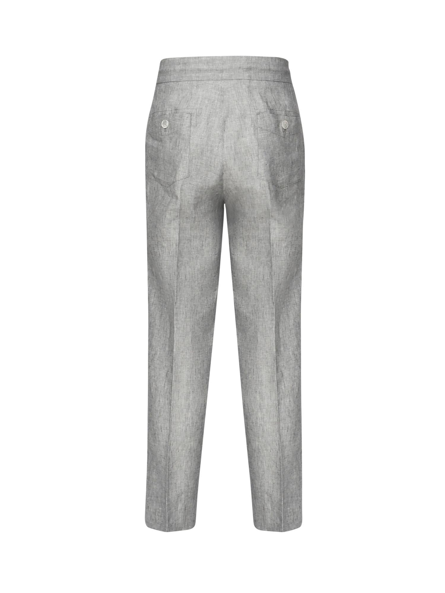 Pantaloni in tela di lino délavé GP12PT FU4MFS8290 DOLCE & GABBANA 