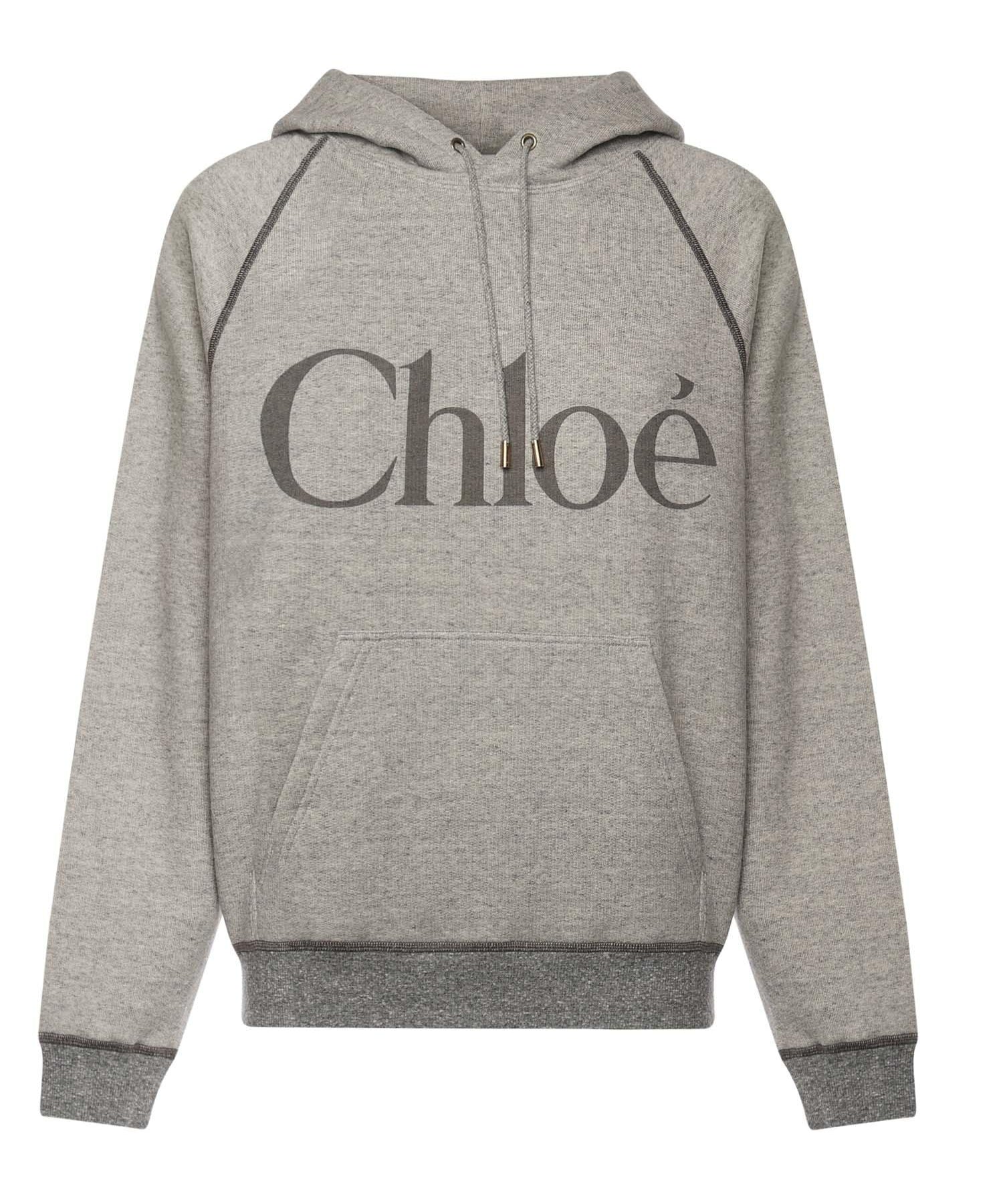 Felpa con logo in misto pile di cotone CHC25AJH10179 060 CHLOÉ 