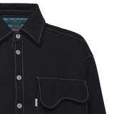 Overshirt con tasca sul petto SH003002 BLK BONSAI 
