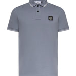 Polo in piqué di cotone con patch Compass L1S152200010 S0018V0024 STONE ISLAND 