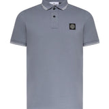 Polo in piqué di cotone con patch Compass L1S152200010 S0018V0024 STONE ISLAND 