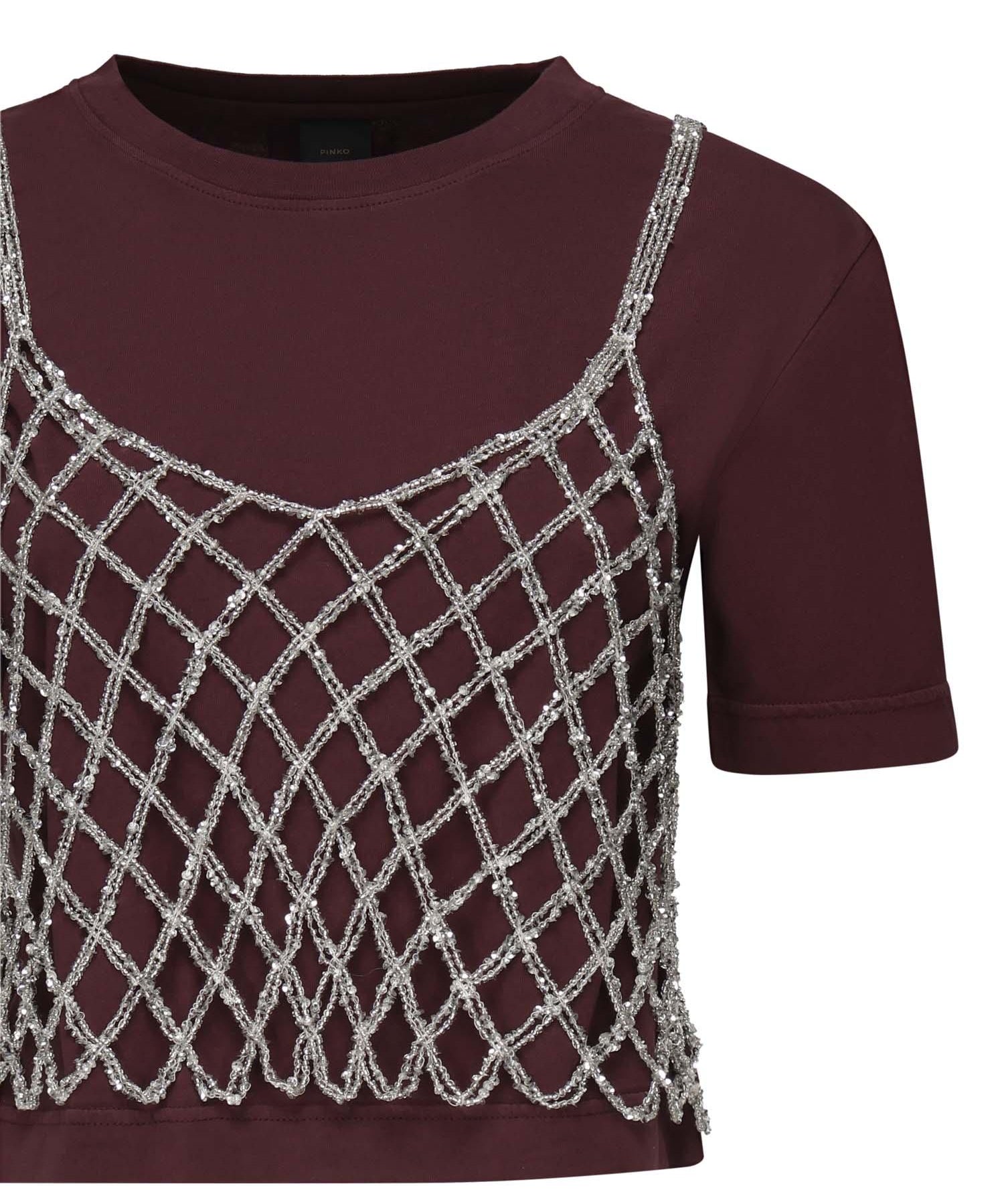 T-shirt cropped in cotone 105145 A2LTYI0 PINKO 