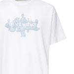 T-shirt con logo stampa frontale <BR/> BM71MG3YPL 100 GIVENCHY 