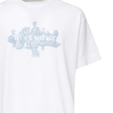 T-shirt con logo stampa frontale <BR/> BM71MG3YPL 100 GIVENCHY 