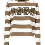 Maglia a righe in lana con ricamo 2521366091600 009 MAX MARA 
