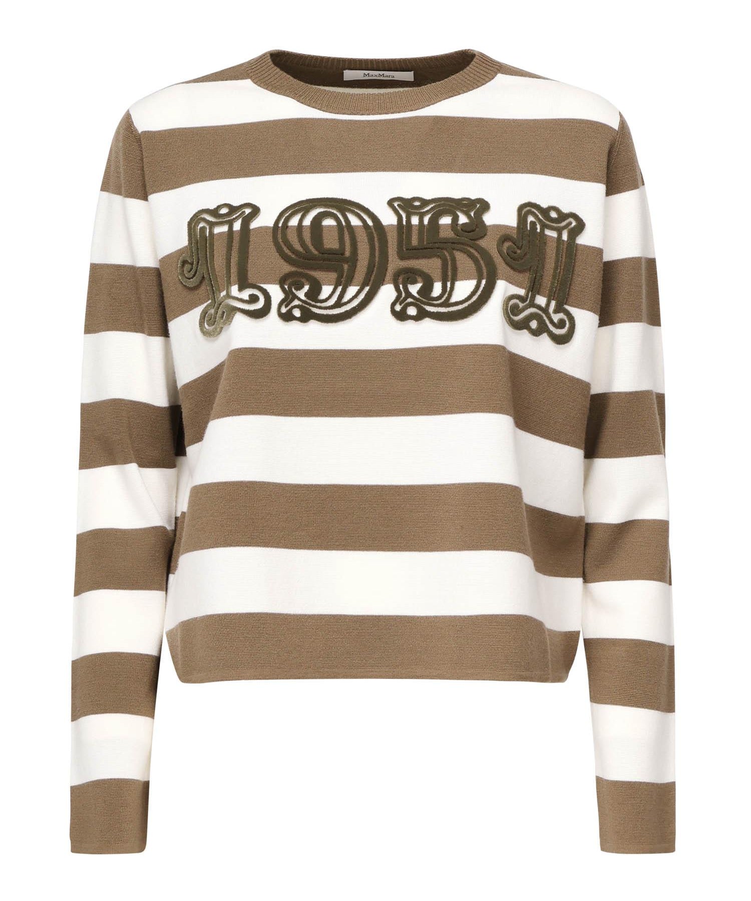 Maglia a righe in lana con ricamo 2521366091600 009 MAX MARA 