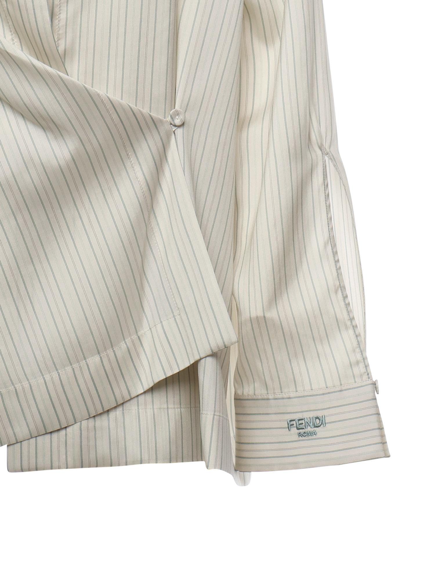Camicia in seta a righe FS8287 AYNPF1T6E FENDI 