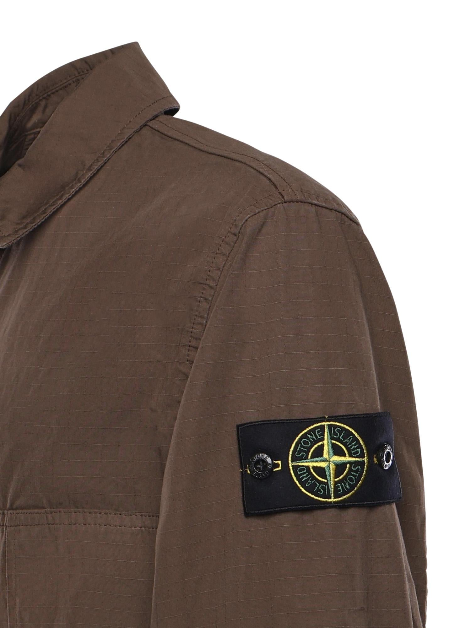 Overshirt in cotone con logo L1S151200005 S0298V007C STONE ISLAND 